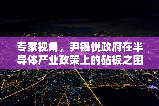 专家视角，尹锡悦政府在半导体产业政策上的砧板之困——是挑战还是机遇？