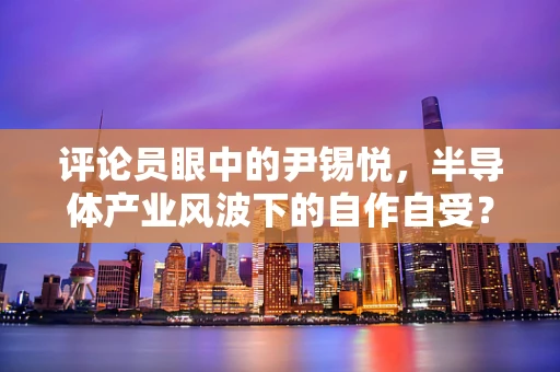 评论员眼中的尹锡悦，半导体产业风波下的自作自受？