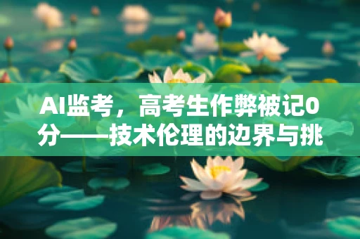 AI监考，高考生作弊被记0分——技术伦理的边界与挑战？