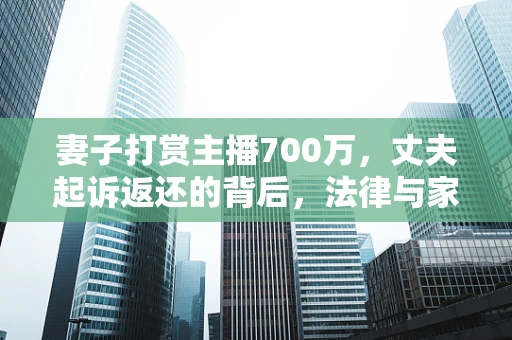 妻子打赏主播700万，丈夫起诉返还的背后，法律与家庭财产的界限何在？