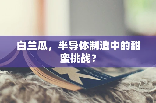 白兰瓜，半导体制造中的甜蜜挑战？