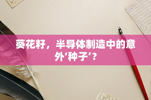 葵花籽，半导体制造中的意外‘种子’？