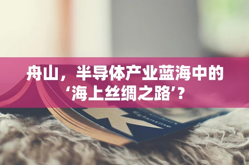 舟山，半导体产业蓝海中的‘海上丝绸之路’？