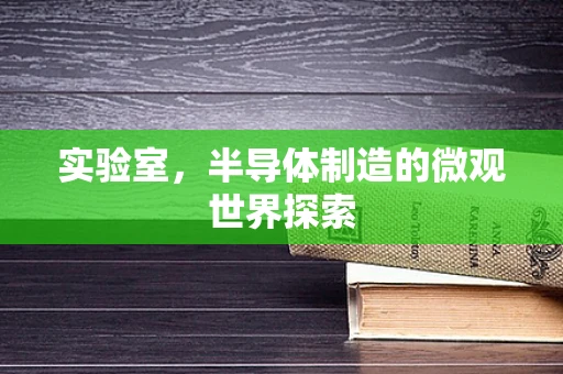 实验室，半导体制造的微观世界探索
