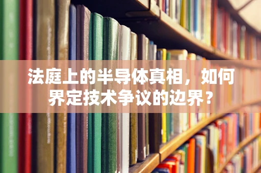 法庭上的半导体真相，如何界定技术争议的边界？