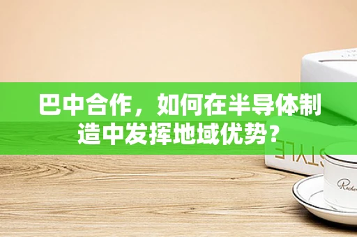 巴中合作，如何在半导体制造中发挥地域优势？