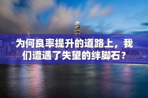为何良率提升的道路上，我们遭遇了失望的绊脚石？