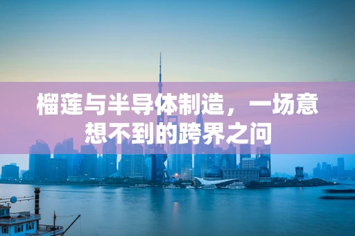 榴莲与半导体制造，一场意想不到的跨界之问