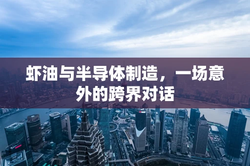 虾油与半导体制造，一场意外的跨界对话
