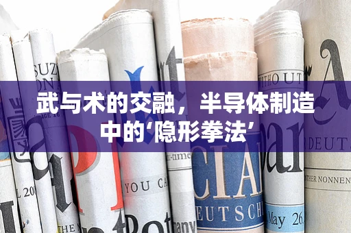 武与术的交融，半导体制造中的‘隐形拳法’