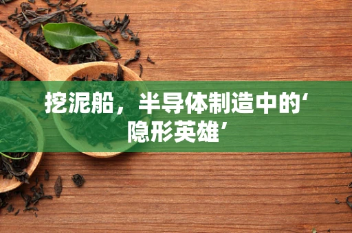 挖泥船，半导体制造中的‘隐形英雄’