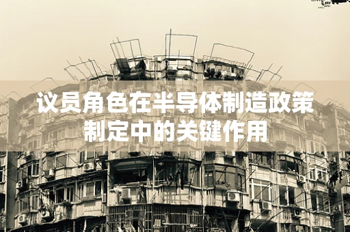 议员角色在半导体制造政策制定中的关键作用
