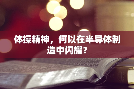体操精神，何以在半导体制造中闪耀？