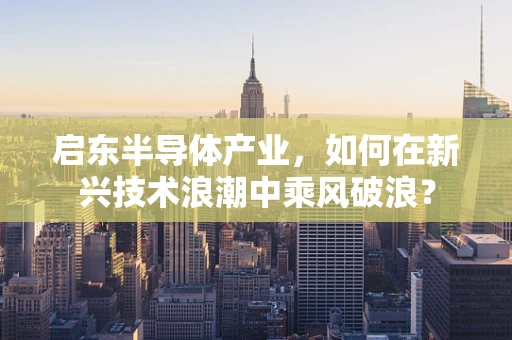 启东半导体产业，如何在新兴技术浪潮中乘风破浪？