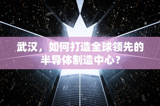 武汉，如何打造全球领先的半导体制造中心？