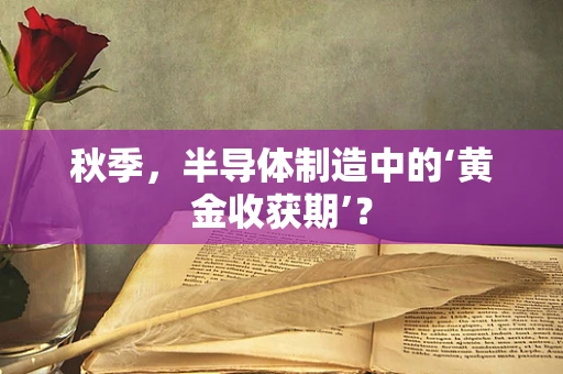 秋季，半导体制造中的‘黄金收获期’？