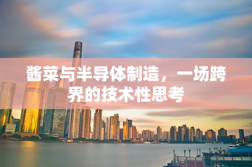酱菜与半导体制造，一场跨界的技术性思考