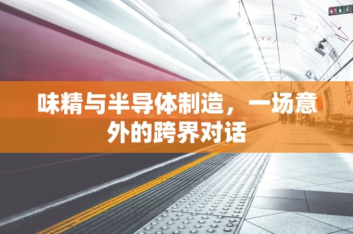 味精与半导体制造，一场意外的跨界对话