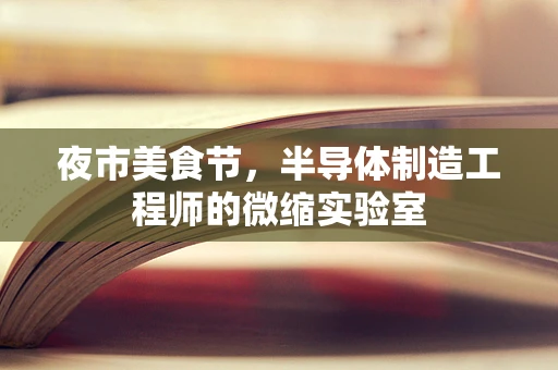 夜市美食节，半导体制造工程师的微缩实验室