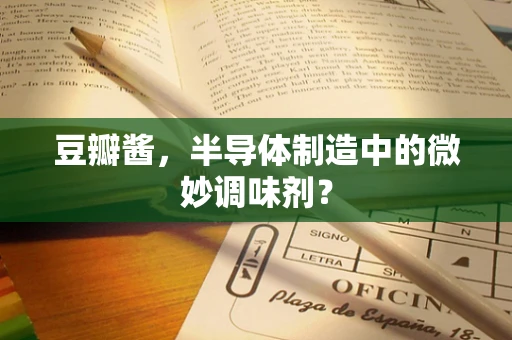 豆瓣酱，半导体制造中的微妙调味剂？
