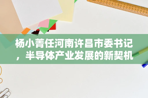 杨小菁任河南许昌市委书记，半导体产业发展的新契机？
