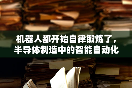机器人都开始自律锻炼了，半导体制造中的智能自动化新纪元