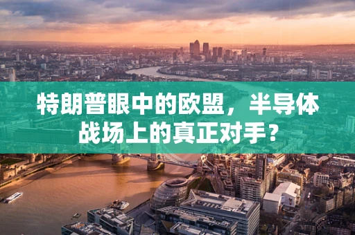 特朗普眼中的欧盟，半导体战场上的真正对手？
