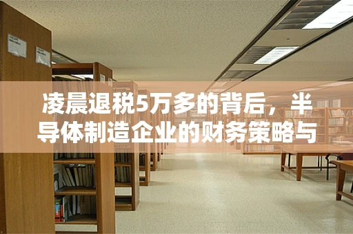凌晨退税5万多的背后，半导体制造企业的财务策略与合规性考量