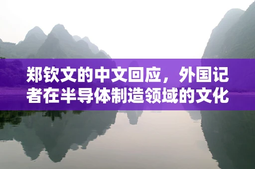 郑钦文的中文回应，外国记者在半导体制造领域的文化交流与专业对话