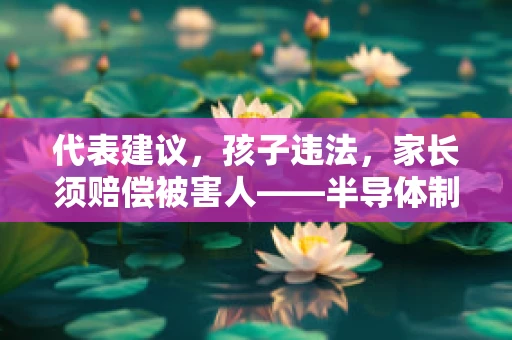 代表建议，孩子违法，家长须赔偿被害人——半导体制造行业的伦理与责任反思