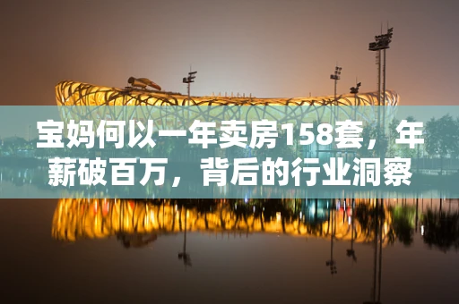 宝妈何以一年卖房158套，年薪破百万，背后的行业洞察与个人策略