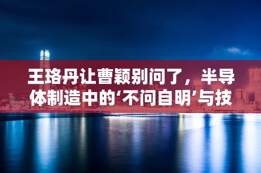 王珞丹让曹颖别问了，半导体制造中的‘不问自明’与技术创新边界