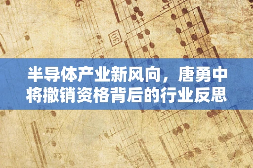 半导体产业新风向，唐勇中将撤销资格背后的行业反思与未来展望