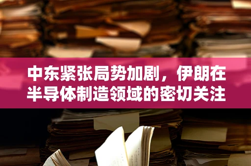中东紧张局势加剧，伊朗在半导体制造领域的密切关注与潜在影响