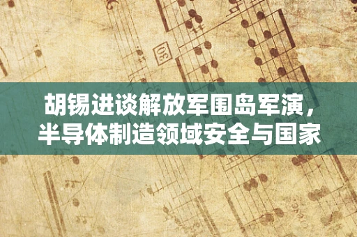 胡锡进谈解放军围岛军演，半导体制造领域安全与国家战略的隐秘联系