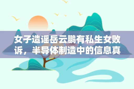 女子造谣岳云鹏有私生女败诉，半导体制造中的信息真实与公众信任
