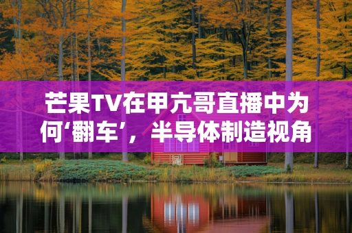芒果TV在甲亢哥直播中为何‘翻车’，半导体制造视角下的技术与内容融合挑战