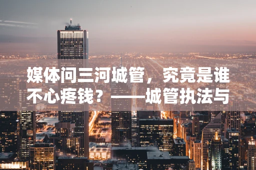 媒体问三河城管，究竟是谁不心疼钱？——城管执法与公共财政的理性考量
