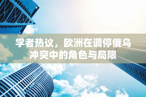 学者热议，欧洲在调停俄乌冲突中的角色与局限