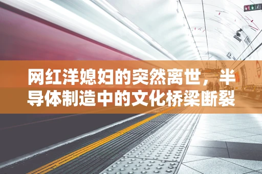 网红洋媳妇的突然离世，半导体制造中的文化桥梁断裂与跨文化沟通的反思