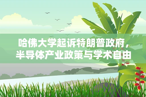 哈佛大学起诉特朗普政府，半导体产业政策与学术自由的法律交锋