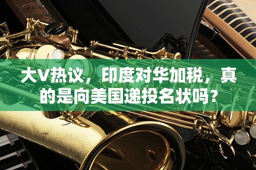 大V热议，印度对华加税，真的是向美国递投名状吗？