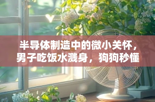 半导体制造中的微小关怀，男子吃饭水溅身，狗狗秒懂递上纸巾的启示