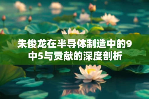 朱俊龙在半导体制造中的9中5与贡献的深度剖析