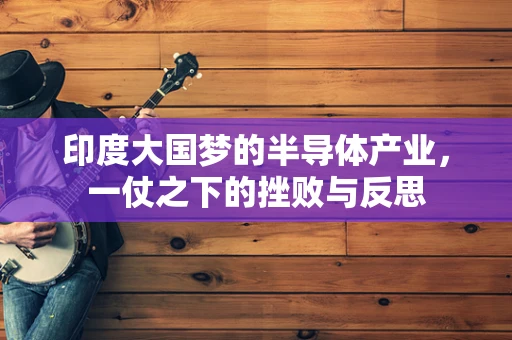 印度大国梦的半导体产业，一仗之下的挫败与反思