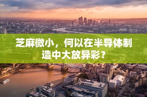 芝麻微小，何以在半导体制造中大放异彩？