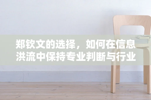 郑钦文的选择，如何在信息洪流中保持专业判断与行业洞察